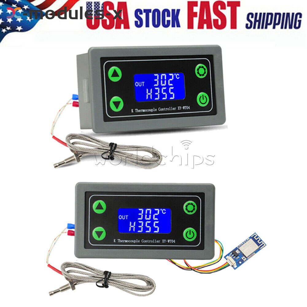 WIFI Remote High Temperature Digital Thermostat K-type Thermocouple -99-999℃ USA