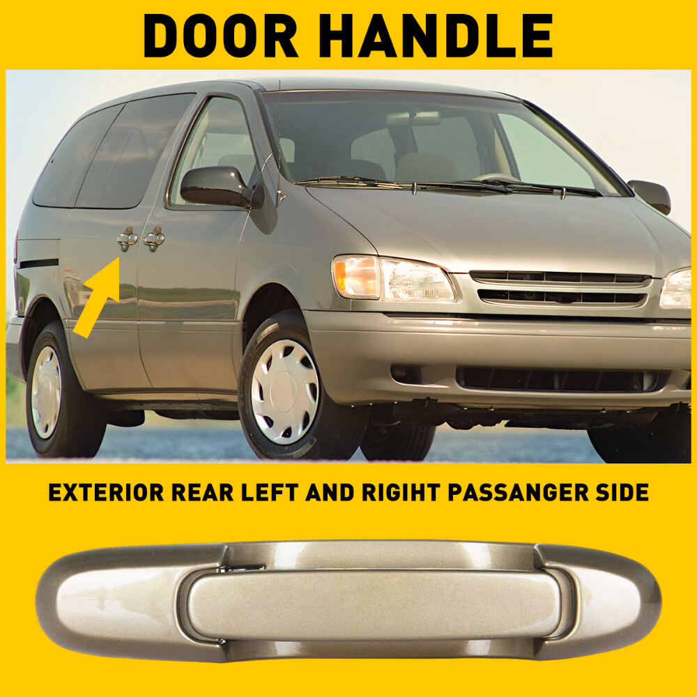 For 98-03 Toyota Sienna Outside Door Handle Rear Left Right Side Exterior Beige
