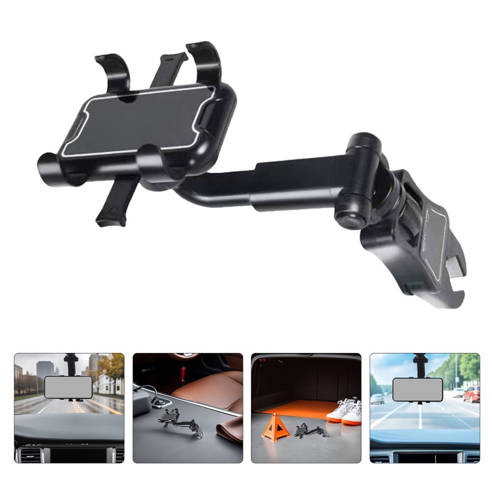 2 Pcs Car Rearview Mirror Bracket Phone Holder for Telephone Cellphone