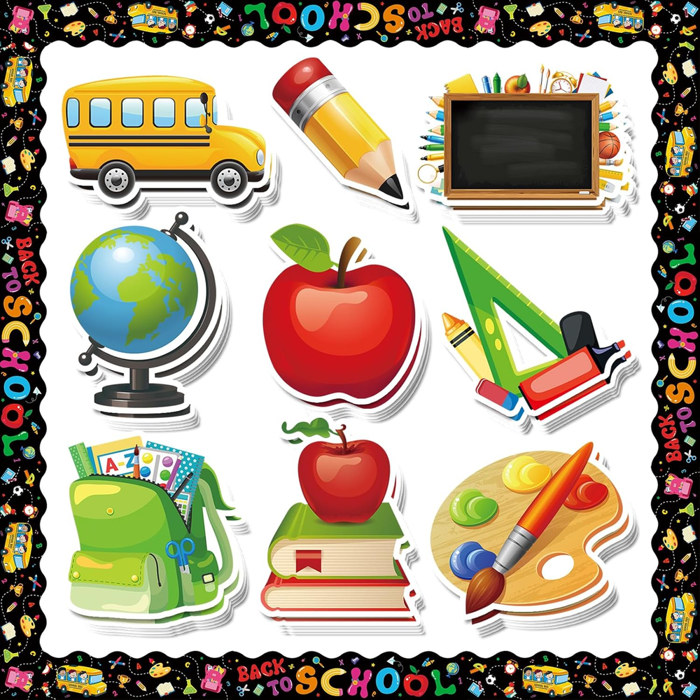 84 Pieces Back to School Classroom Bulletin Board Decoration Set with First Day