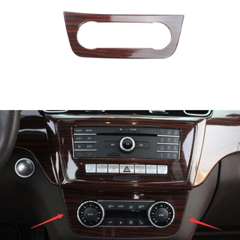 Peach Wood Grain Center Console AC Switch Panel Trim 1X For Benz GL ML 2012-2016