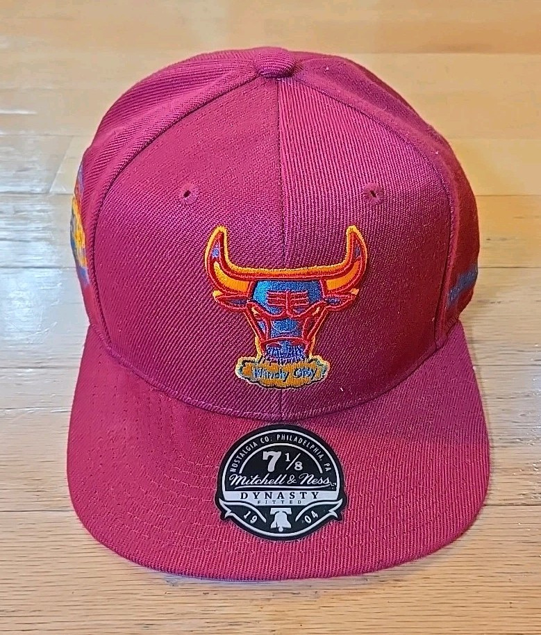 Chicago Bulls Hat Dynasty 1988 All Star Game Mitchell & Ness Red Size 7 1/8