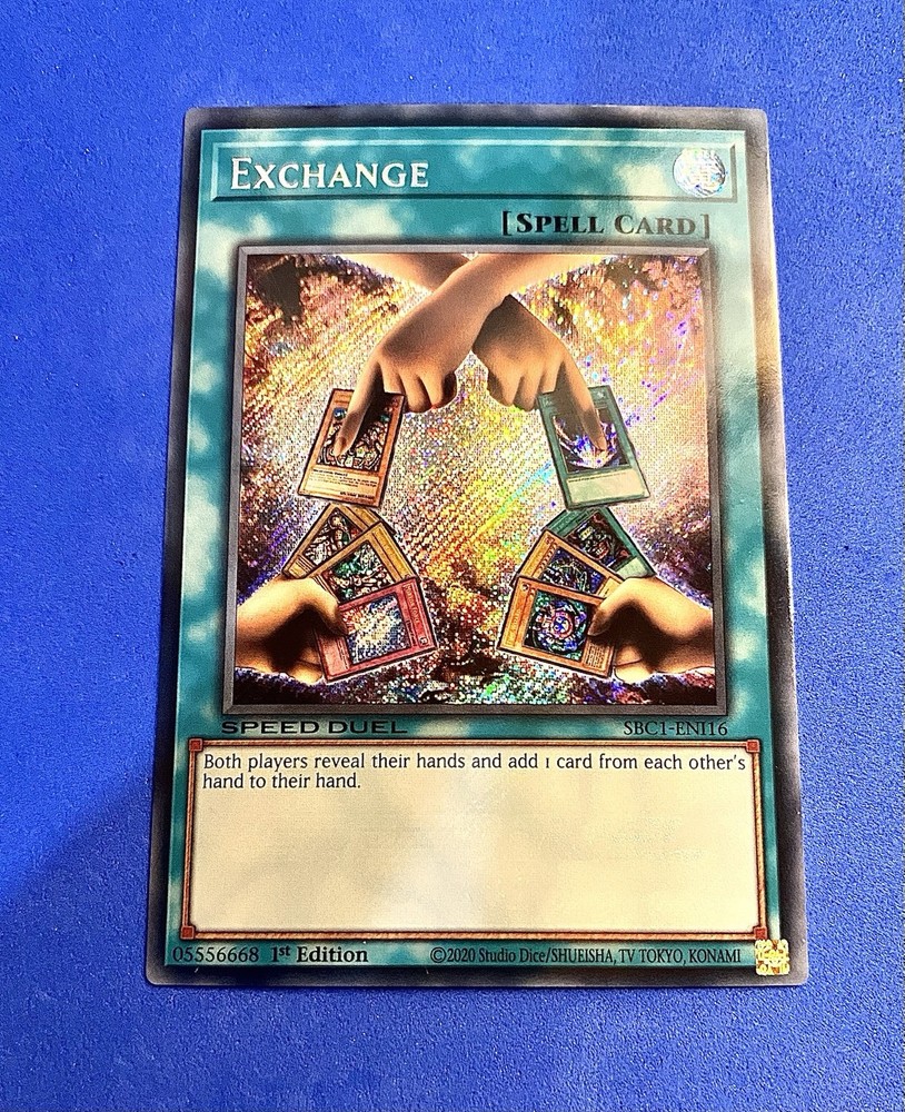 Yughio -Exchange- SBC1-EN116 Secret Rare 1st Edition Near Mint