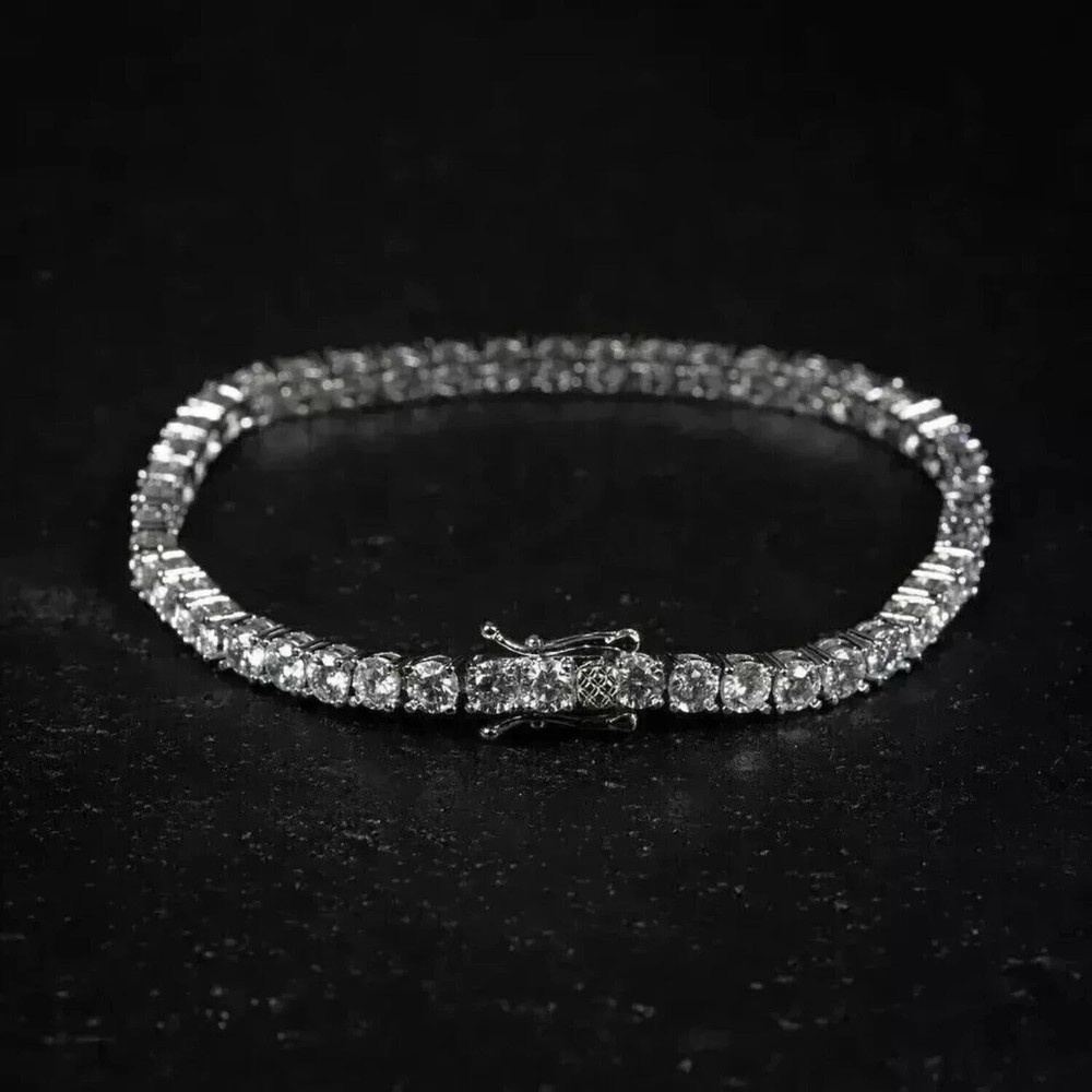 6Ct Round Lab-Created Diamond Tennis Bracelet in 14K White Gold Over Sterling Silver