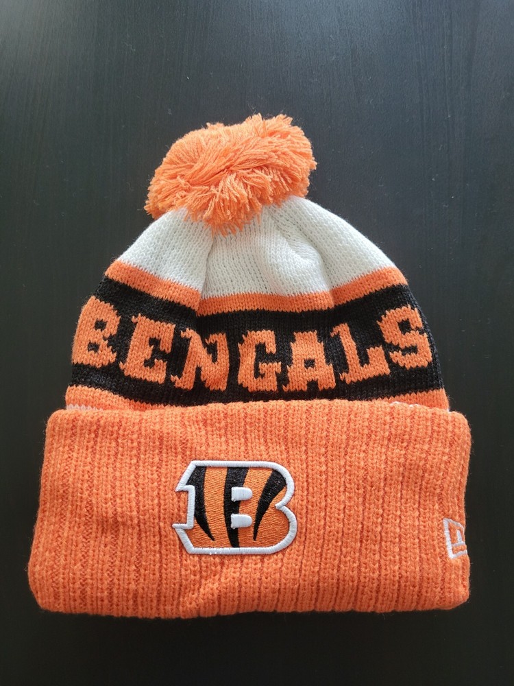 Cincinnati Bengals Winter Beanie New Era Cap On Field Sideline Fleece Hat Orange