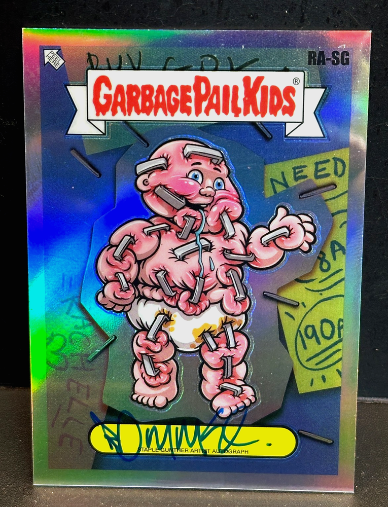 2024 Garbage Pail Kids Chrome 7 #RA-SG Staple Gunther Rory McQueen Autograph GPK
