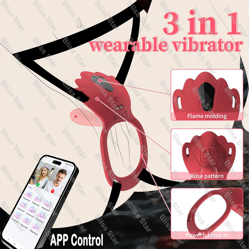 Wearable G-Spot Clit Vibrator Dildo Clitoris Massager Adult Sex Toys For Women