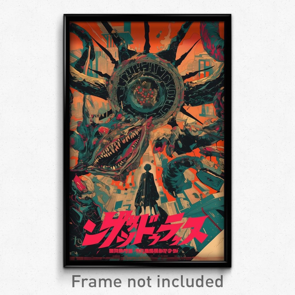 Thai Psychedelic Anime Retro Film Poster Art Print