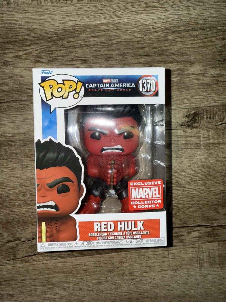 Funko Pop Movies: RED HULK #1370 (A Brave New  World) Marvel Collector Corps