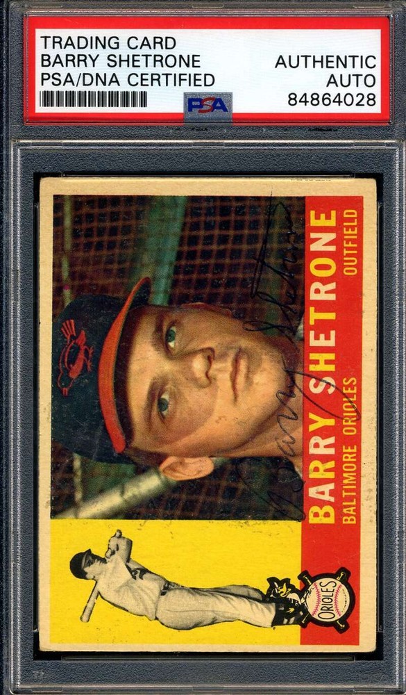 Barry Shetrone PSA DNA Signed 1960 Topps Autograph