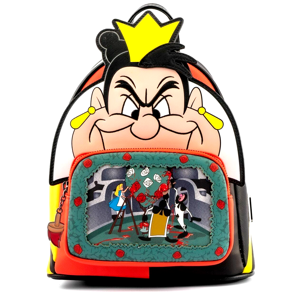 ✿ New LOUNGEFLY DISNEY Backpack Bag ALICE IN WONDERLAND Queen of Hearts Villain