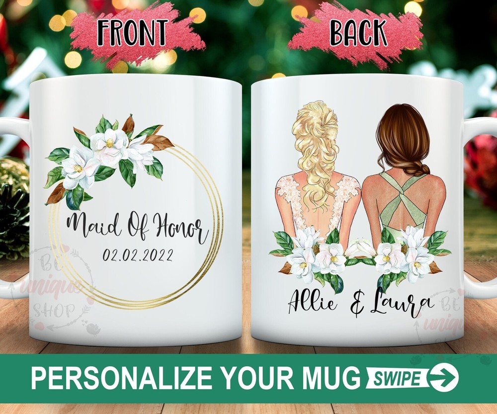 Custom Bridesmaid Coffee Mug Will You Be My Bridesmaid Maid Of Honor Mug
