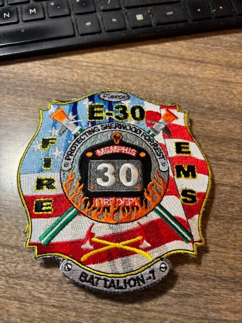 Item MP42 Memphis Fire Dept Patch Engine 30 Protecting Sherwood Forrest