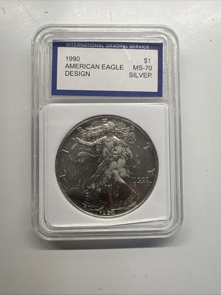 1990 American Silver Eagle BU 1 Oz US $1 Dollar U.S. Mint Brilliant Uncirculated