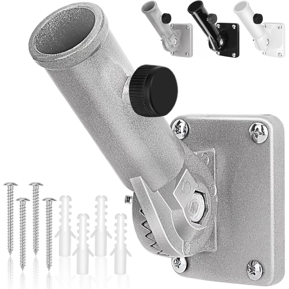 Flag Pole Holder, Outside House Flag Pole Bracket, Heavy Duty Metal Flag Moun...