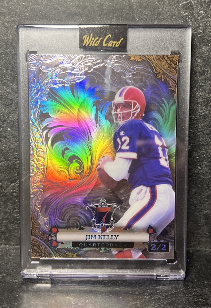2024 Wild Card 7 Card Studs Jim Kelly 2/2 SSP Buffalo Bills HOF Clubs Refractor