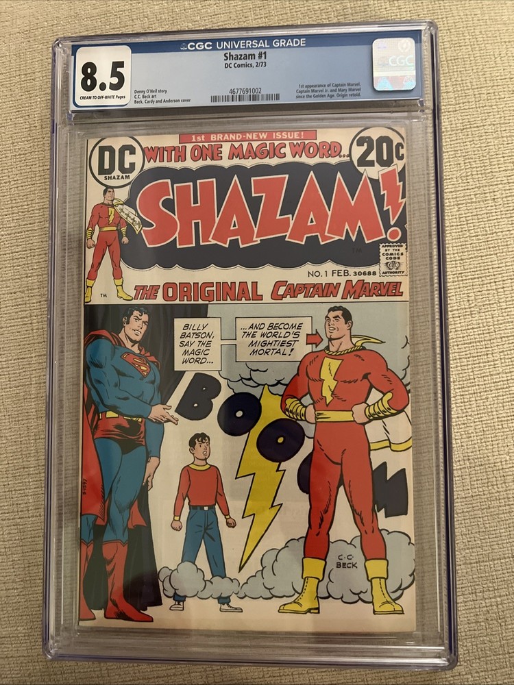 Shazam #1 CGC 8.5 🔑 Origin & 1st App Captain Marvel DC Silver Age 1973