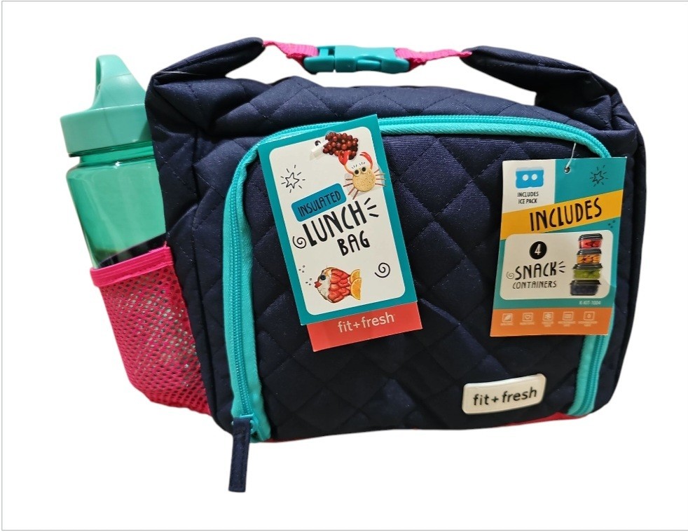 New With Tags Fit Fresh Willow Sport Lunch Kit Blue Lunch Box/X/FM