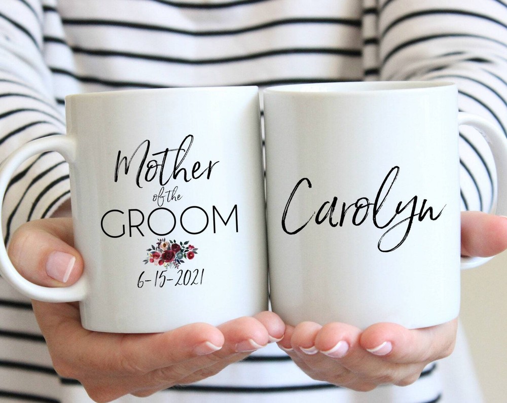 Mother Of The Groom Personalized Name And Date Mug Mother In Law Gift For Her