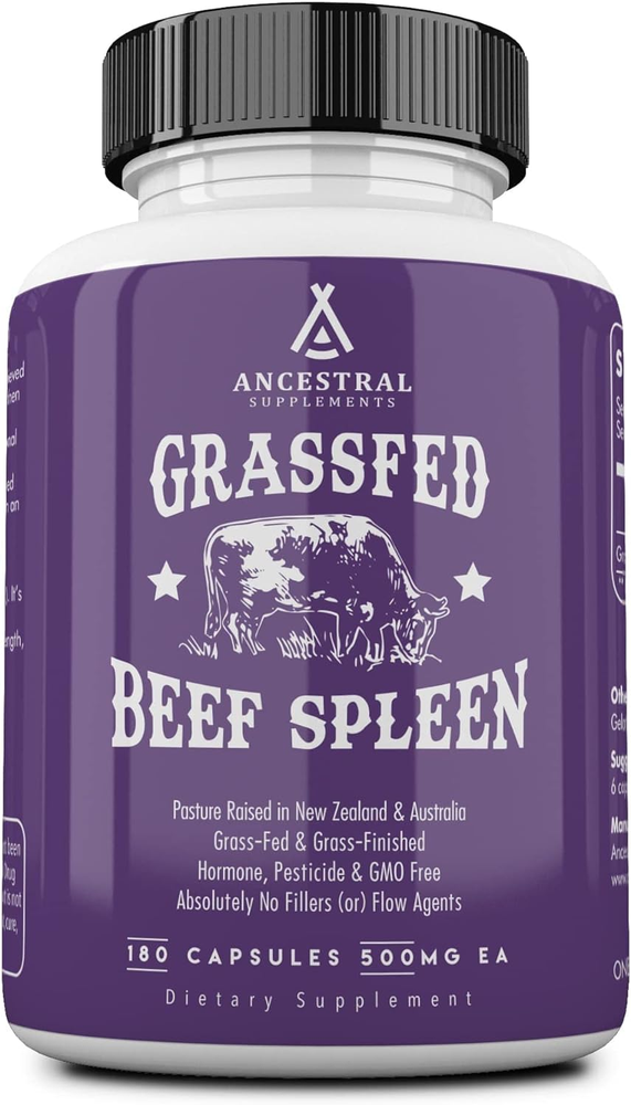 Grass Fed Beef Spleen Supplement, 3000Mg Beef Organ Spleen Support Formula Promo