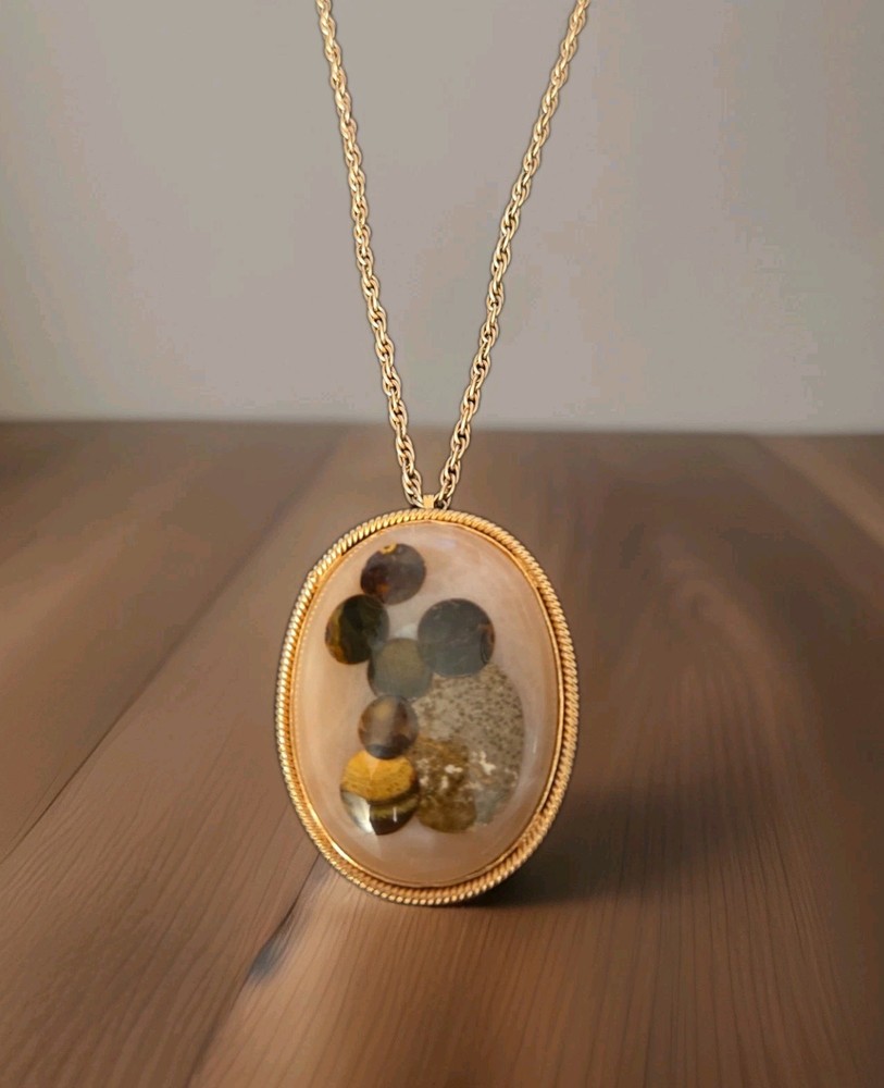 Japanese Agate Cabochon Stone Obidome Kimono Kitsuke Pendant Brooch