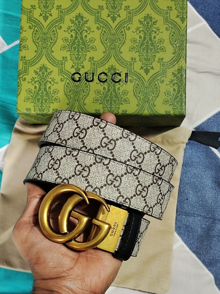 Unisex Gucci Reversible Supreme Marmont GG Belt Size 110cm US 38/40