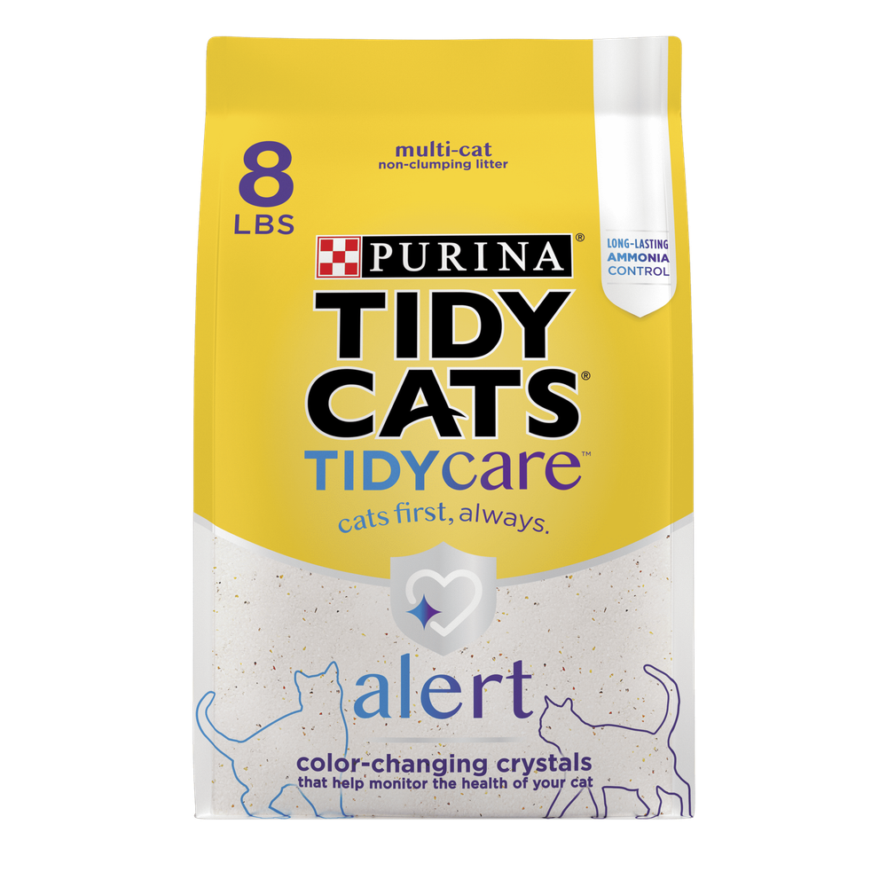 Tidy Care Non Clumping Cat Litter, Color Changing, Low Dust, 8 lb. Bag