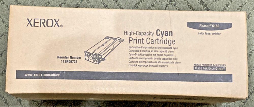 Xerox Phaser 6180 Cyan High Capacity Print Cartridge - 113R00723