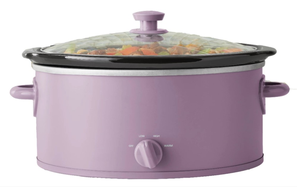 Mainstays 6QT Lilac Bloom Slow Cooker New Condition  