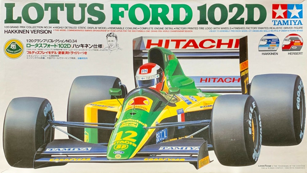 TAMIYA 20034 1/20 Scale LOTUS FORD 102D (Hakkinen Version)