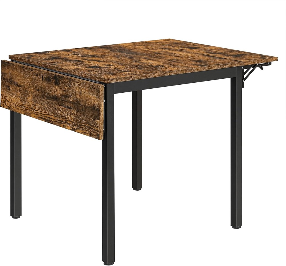 Space-Saving Drop Leaf Folding Dining Table Extends to Seat 2-4 People