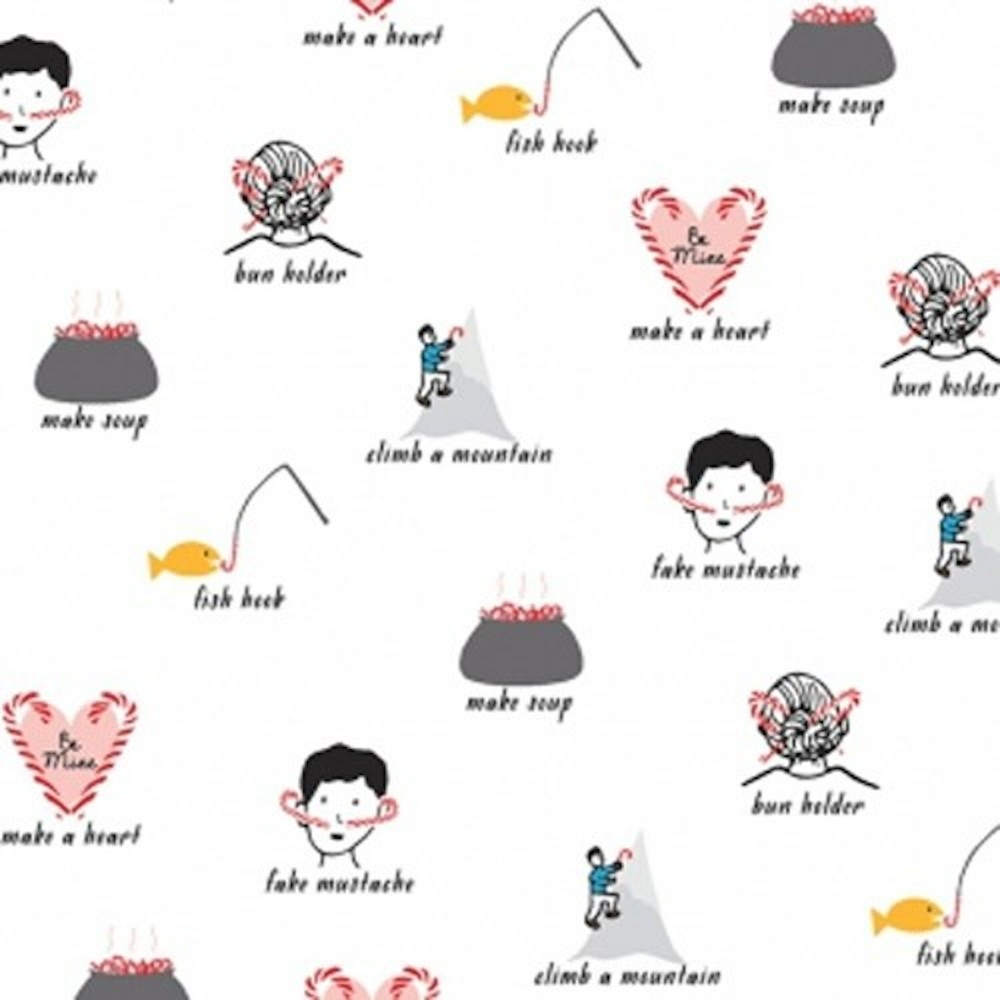 Dear Stella Christmas Leftover Candy Canes 100% Cotton Fabric by The Yard