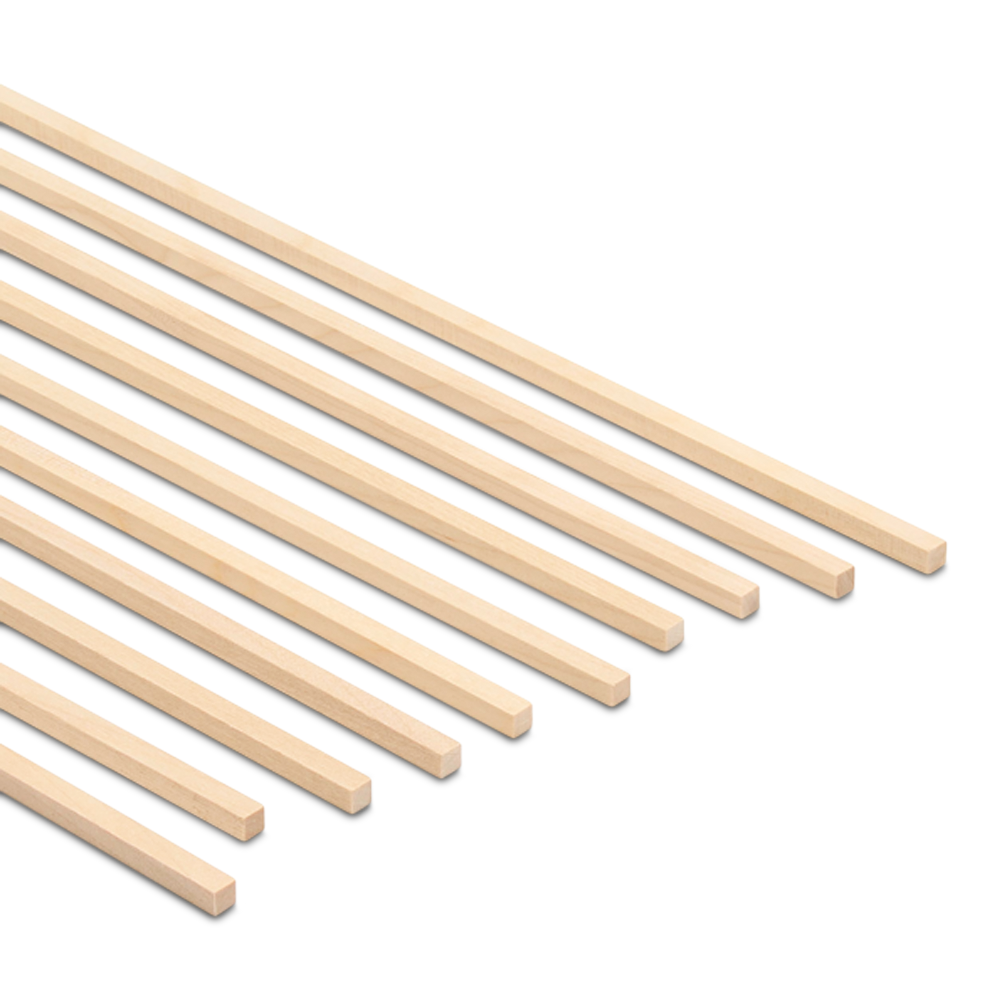 Wood Square Dowel Rods 3/16  x 48