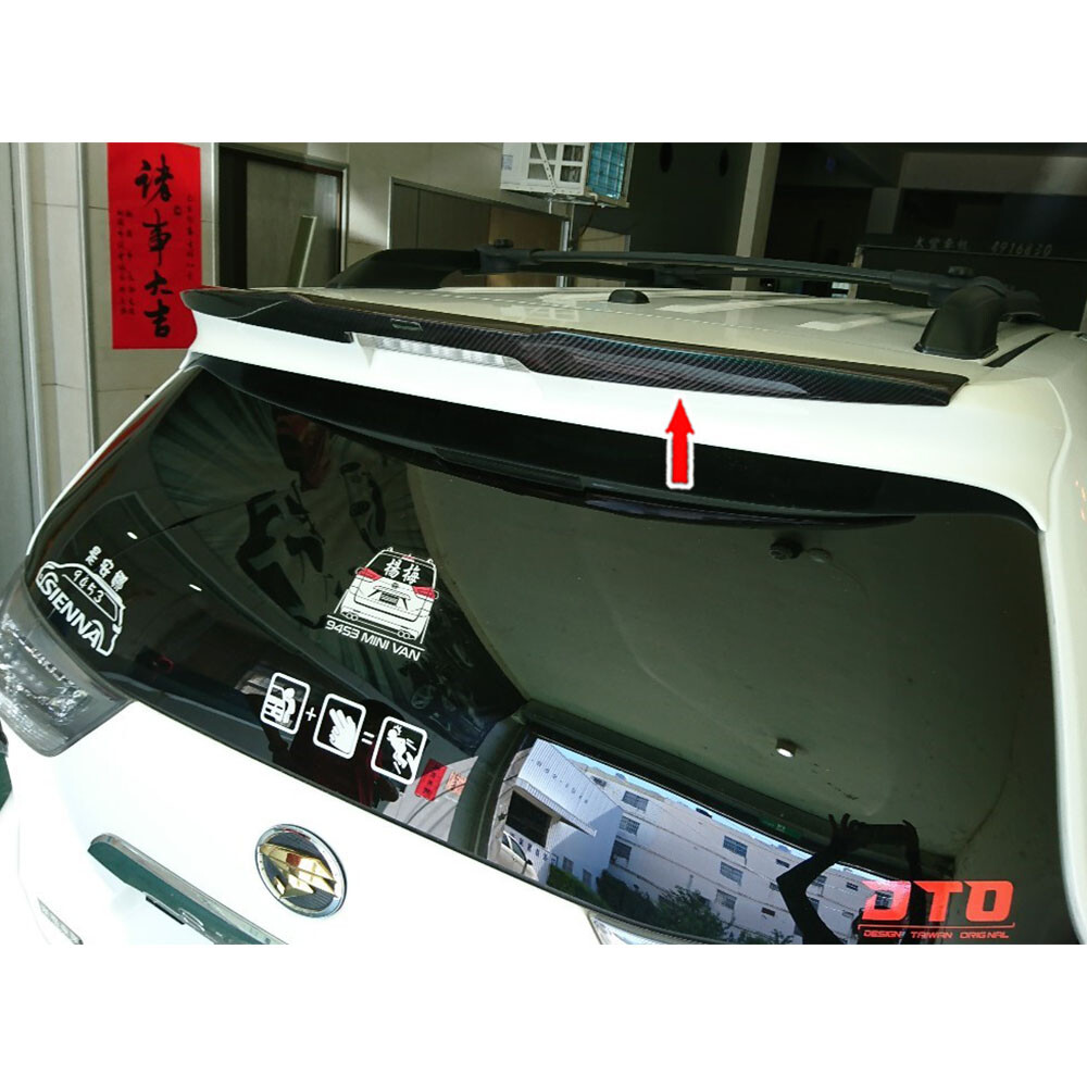 Unpainted Fit For TOYOTA Sienna 3rd 5DR Minivan V Type Rear Trunk Spoiler 2018