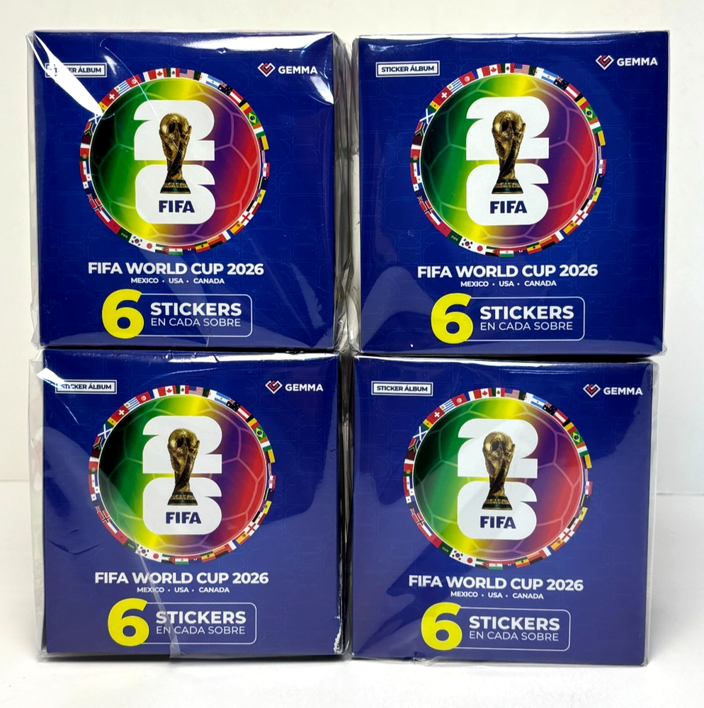 4 BOXES FIFA WORLD CUP 2026 - 200 packs Gemma Stickers