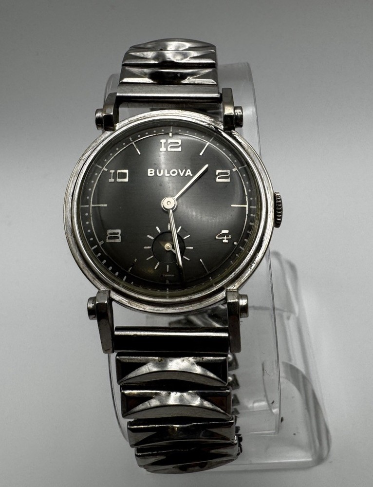 Vintage Bulova Princeton 10AK 21J Black Dial Mechanical Watch – Working
