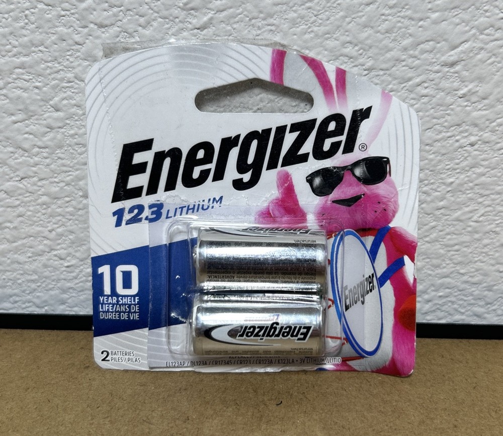 Energizer 123 Lithium Batteries (2 Pack) 3V Photo Batteries FREE SHIPPING