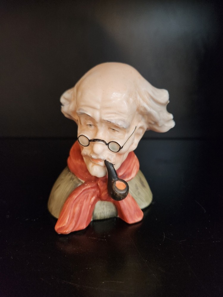 Vintage Norleans Japan Old Man Figurine, Porcelain Bisque