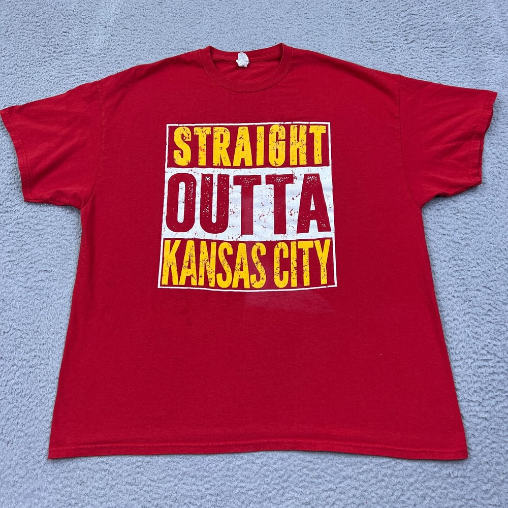 Kansas City Chiefs Red Football T-Shirt Street Talk Tee 2XL  