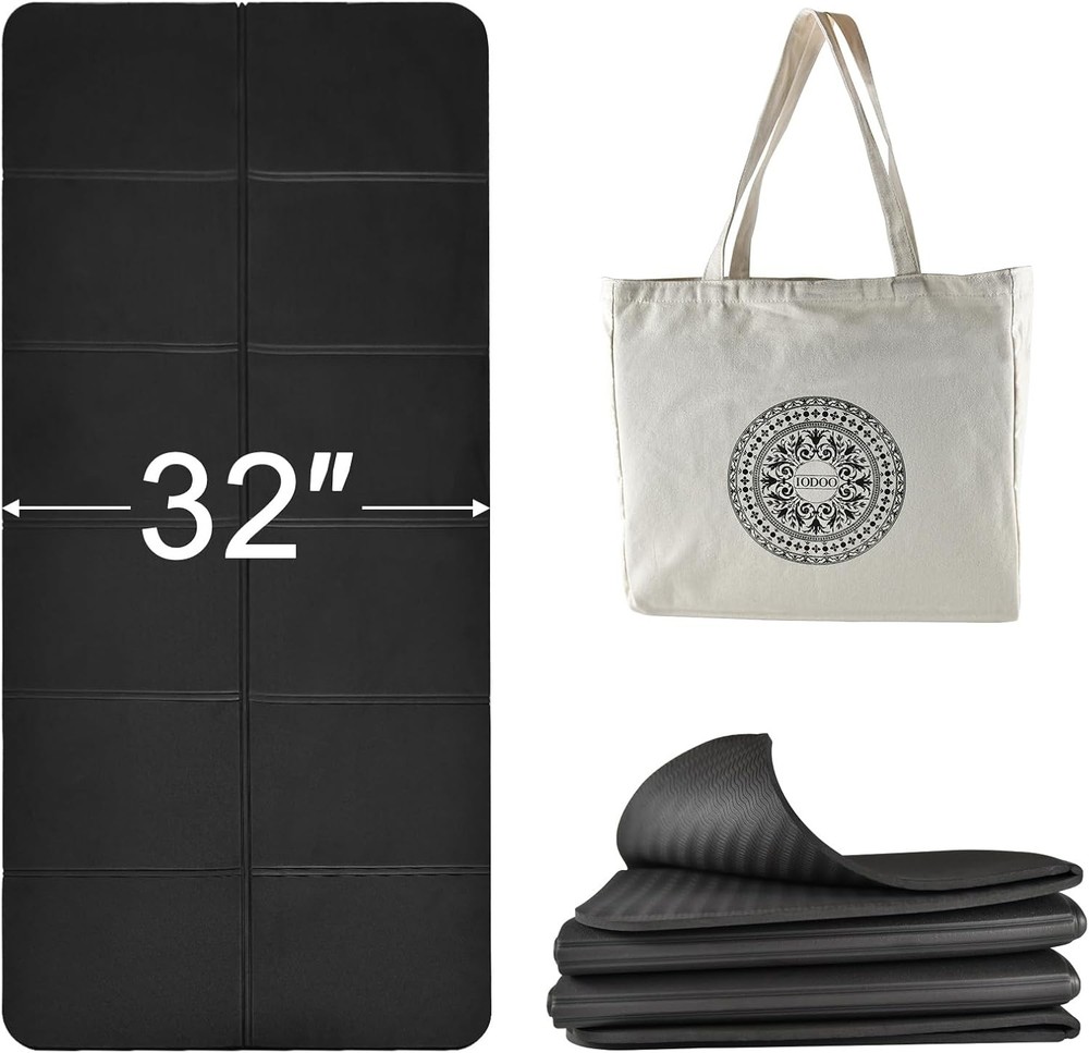 72-Inch Extra Wide & Thick Foldable Yoga Mat for Comfortable Workouts