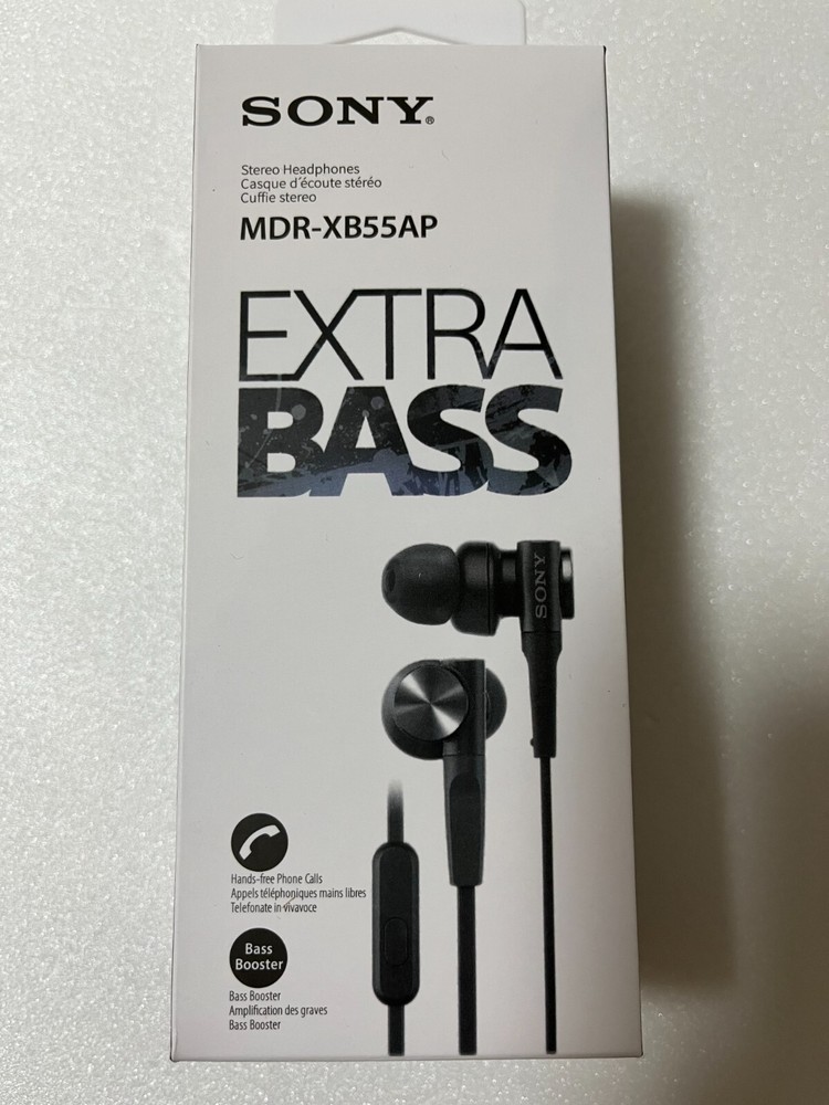 SONY MDR-XB55AP Bass Booster In-Ear Stereo Headphones with Mic - Black Japan