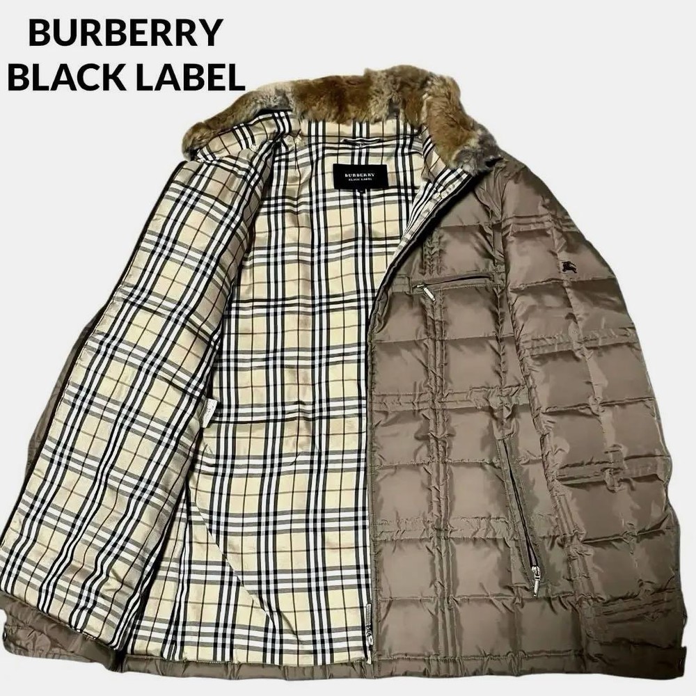 Burberry Black Label quilted down 2way fur F/S from Japan