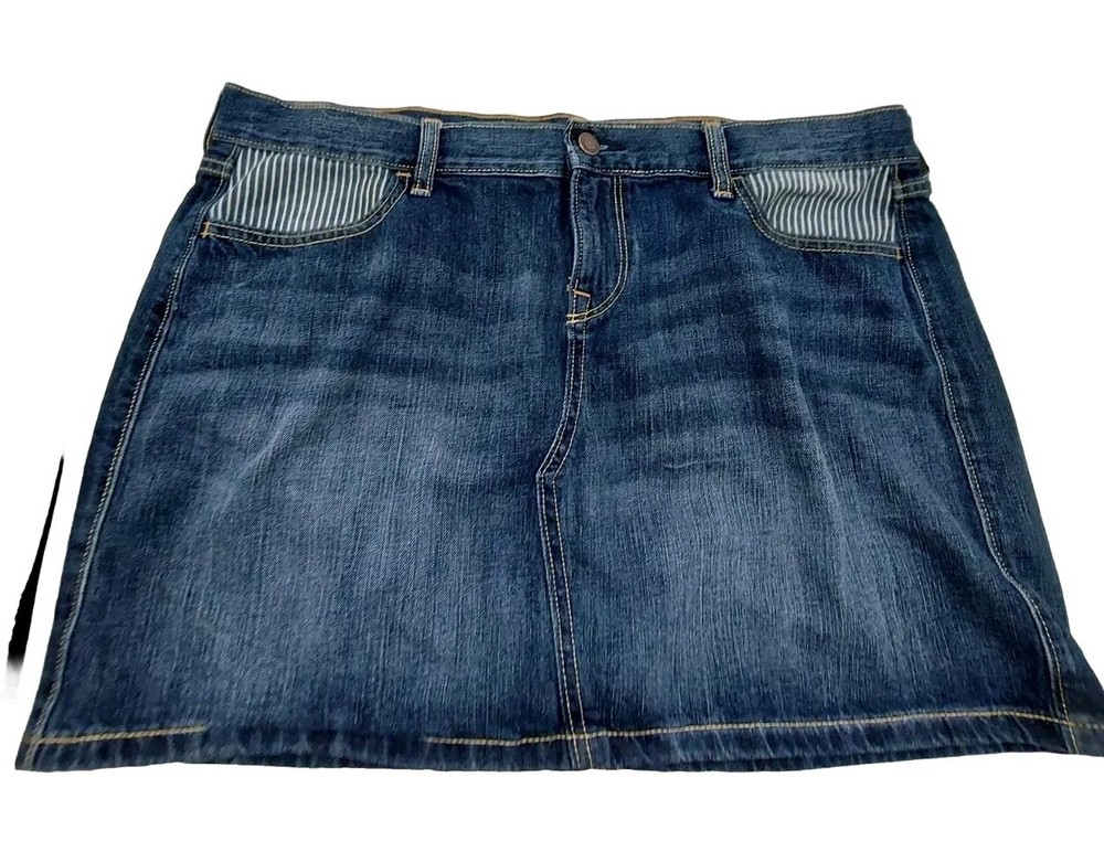Old Navy Skirt Denim Mini Size 14 Length 15