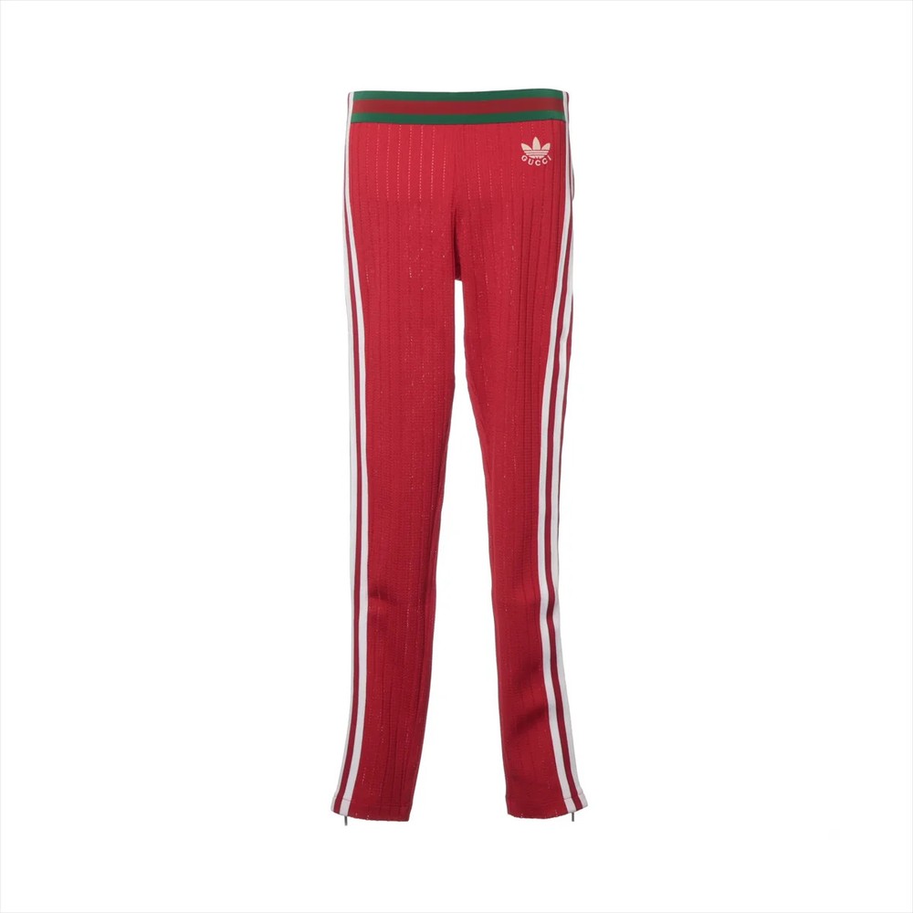 GUCCI x ADIDAS 22AW Red Logo Track Sweatpants Men's Size L 700501