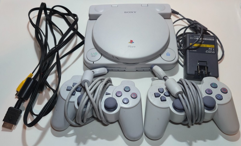 Sony PlayStation 1 Portable w/ Official LCD Screen, 2 Controllers, PSU, AV Cable