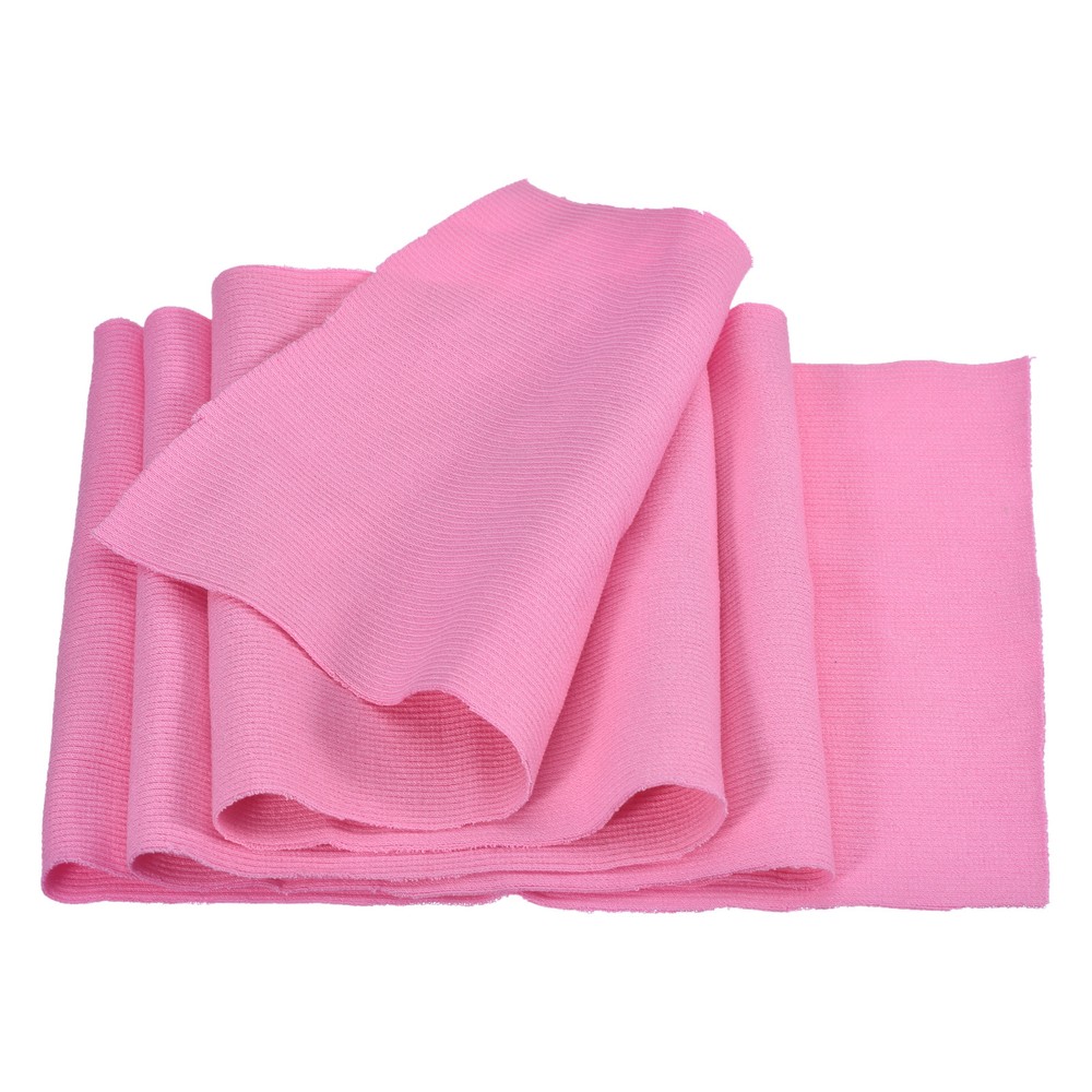 15cmx1m Elastic Cuff Ribbed Trim Cotton Fabric Knitted Ribbed Stretch Band Pink