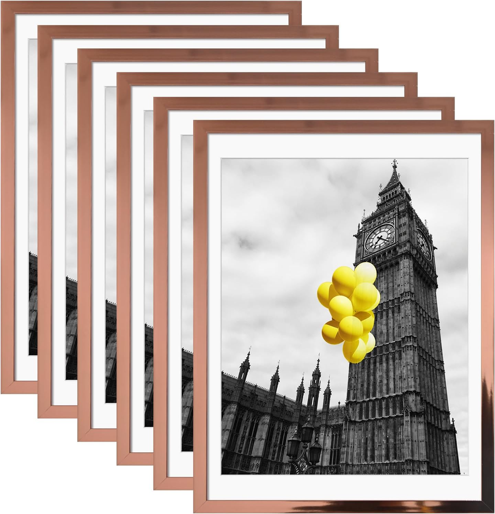 12X16 Picture Frame Set of 6, Made of High Definition Plexiglass for 12 X 16 Ros