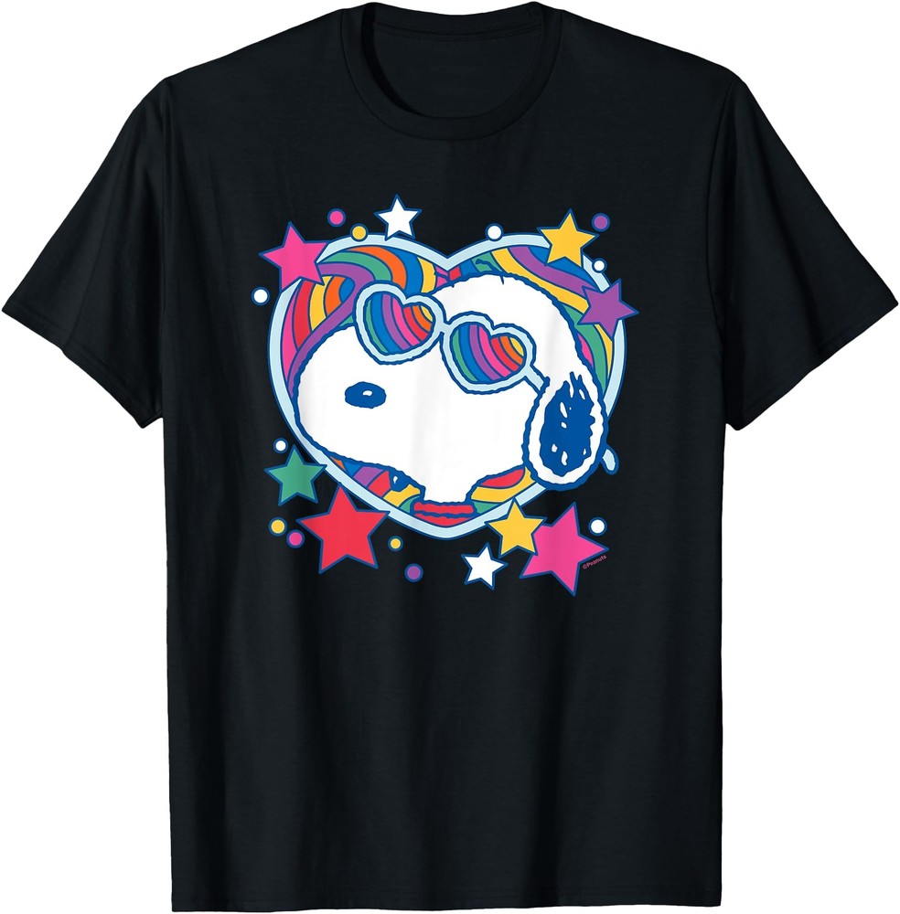 Peanuts   Snoopy Groovy Heart T Shirt Men