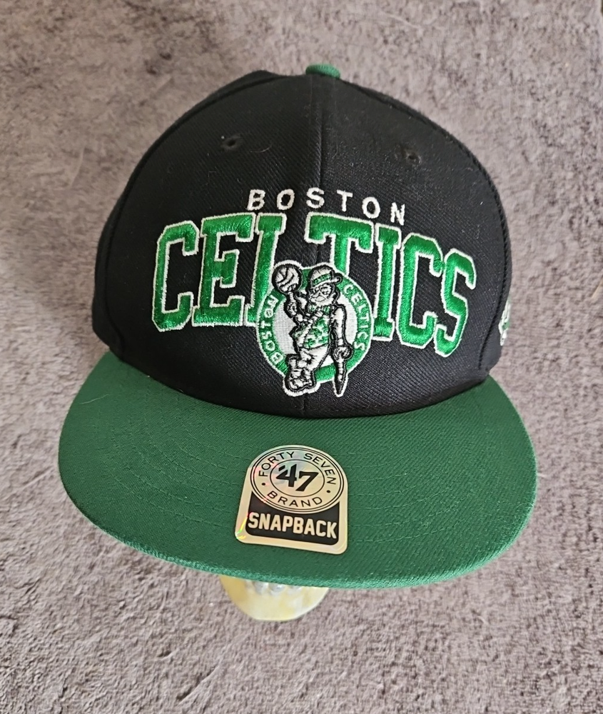 Boston Celtics '47 Brand Black & Green Snap Back Hat New