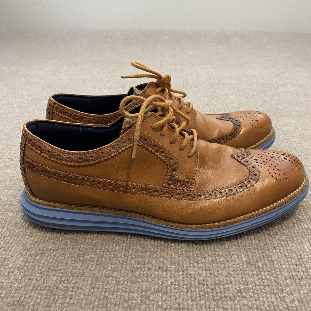 Cole Haan Shoes Mens Size 10 M Brown Leather Wingtip Brogue Dress Oxfords